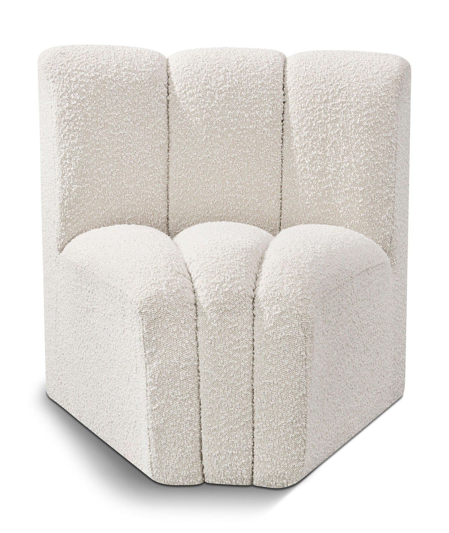 Arc - Boucle Fabric Curved Corner Chair