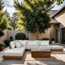 Load image into Gallery viewer, Mirella - 6 Piece Water Resistant Fabric Upholstered Outdoor Patio Modular Sectional
