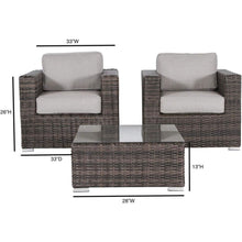 Load image into Gallery viewer, Wicker Seating Group Set With Table And Cushions
