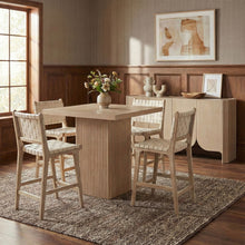 Load image into Gallery viewer, Entwine - Vegan Leather Upholstered Counter Stool - Painted Natural
