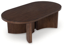 Load image into Gallery viewer, Korestone - Oval Cocktail Table - Dark Brown
