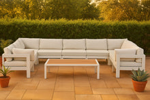 Load image into Gallery viewer, Nizuc - Outdoor Patio 9 Piece Modular Sectional With White Frame
