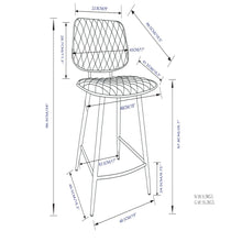 Load image into Gallery viewer, Raya - Upholstered Counter Height Stool (Set of 2)
