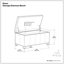 Load image into Gallery viewer, Dover - Multifunctional Storage Ottoman Bench
