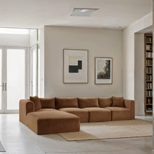 Load image into Gallery viewer, Shaggy - Fabric 5 Piece Modular Sectional With Ottoman
