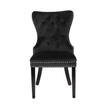 Load image into Gallery viewer, Galaxy Home Erica Wood Legs Dining Chair (Set of 2) in Black
