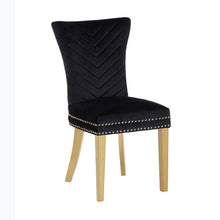 Load image into Gallery viewer, Galaxy Home Eva Gold Legs Dining Chair (Set of 2) in Black
