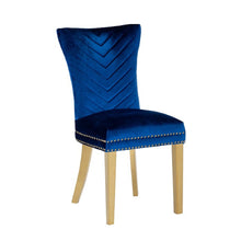Load image into Gallery viewer, Galaxy Home Eva Gold Legs Dining Chair (Set of 2) in Blue
