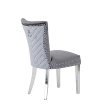 Load image into Gallery viewer, Galaxy Home Eva Stainless Steel Dining Chair (Set of 2) in Grey
