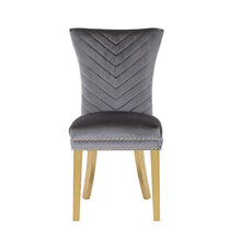 Load image into Gallery viewer, Galaxy Home Eva Gold Legs Dining Chair (Set of 2) in Grey
