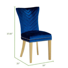 Load image into Gallery viewer, Galaxy Home Eva Gold Legs Dining Chair (Set of 2) in Blue
