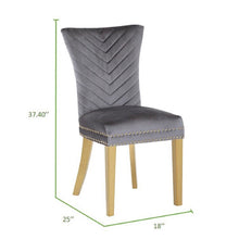 Load image into Gallery viewer, Galaxy Home Eva Gold Legs Dining Chair (Set of 2) in Grey
