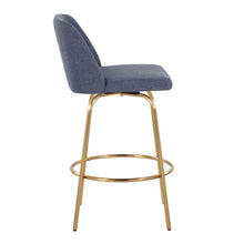 Load image into Gallery viewer, Toriano - Contemporary, Fixed Height Counter Stool With Swivel With Round Footrest (Set of 2)
