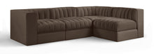 Load image into Gallery viewer, Rummi - Velvet Performance Fabric Upholstered 4 Piece Modular Sectional
