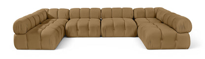 Orin - U-Shaped Velvet 6 Piece Modular Sectional