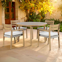 Load image into Gallery viewer, Arden - Round Patio Dining Table With 4 Patio Chairs - Natural
