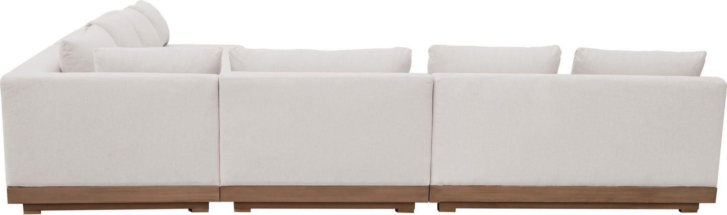 Solace - Olefin Performance Fabric 4 Piece Outdoor Patio Modular Sectional
