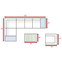 Load image into Gallery viewer, Stylish Entertainment Sectional Set, Outdoor Living
