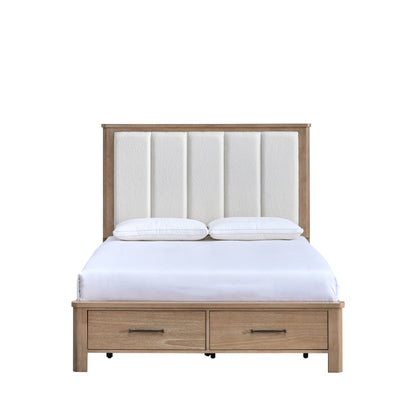 Anika - 5/0 Queen Panel Headboard - White / Natural