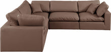 Load image into Gallery viewer, Comfy - 5 Piece Faux Leather Modular Corner Sectional
