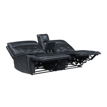Load image into Gallery viewer, Warner - LAF Console Loveseat With 2 Power Fabric And Headrest - Black
