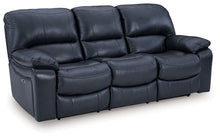 Load image into Gallery viewer, Leesworth - 3 Pc. - Power Reclining Sofa, Power Reclining Loveseat, Power Rocker Recliner - Ocean
