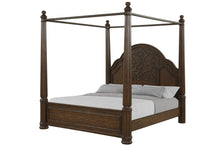 Load image into Gallery viewer, Tuscany - Queen Canopy Bed - Warm Mahogany
