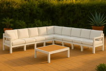 Load image into Gallery viewer, Nizuc - Outdoor Patio 9 Piece Modular Sectional With White Frame
