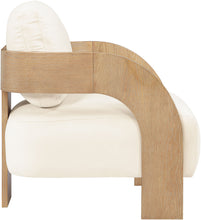 Load image into Gallery viewer, Cedra - Velvet Performance Fabric Upholstered Accent Chair - Natural Frame
