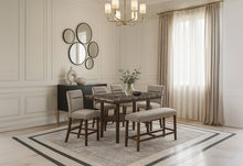 Load image into Gallery viewer, D4355 - 6 Piece Dining Room Set (Bar Table With 4 Bar Stools And Bench) - Dark Brown
