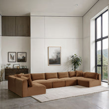 Load image into Gallery viewer, Shaggy - Fabric 7 Piece Modular U-Shaped Armless Sectional
