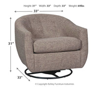 Load image into Gallery viewer, Upshur - Swivel Glider Accent Chair - Taupe

