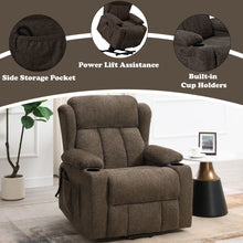 Load image into Gallery viewer, Lusio - Power Motion Recliner With Lift &amp; Cup Holder - Brown
