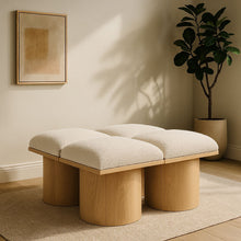 Load image into Gallery viewer, Pavilion - 4 Piece Modular Bench With Natural Base
