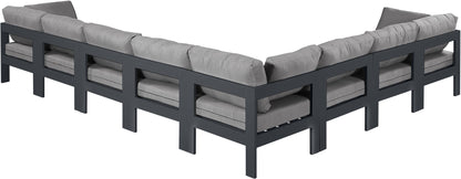 Nizuc - Outdoor Patio 8 Piece Modular Sectional With Gray Frame