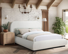 Load image into Gallery viewer, Vaughn - Boucle Bed With Black Base
