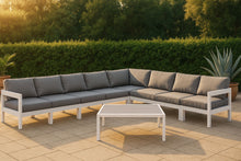 Load image into Gallery viewer, Nizuc - Outdoor Patio 8 Piece Modular Sectional With White Frame

