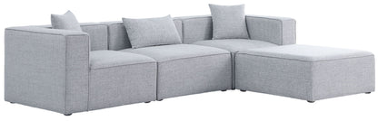 Cube - Linen 4 Piece Modular Sectional With Chaise