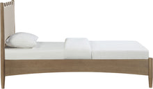 Load image into Gallery viewer, Santos - Vegan Leather Headboard And Wood Bed - Waxed Brown Frame
