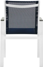 Load image into Gallery viewer, Nizuc - Outdoor Patio Dining Arm Chair With White Frame And Gray Arms (Set of 2)
