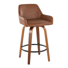 Load image into Gallery viewer, Daniella - Contemporary Fixed Height Counter Stool With Swivel With Round Footrest (Set of 2)
