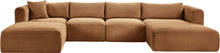Load image into Gallery viewer, Shaggy - Fabric 5 Piece Modular Sectional With Chaise And Ottoman
