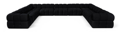 Orin - Velvet Performance Fabric Upholstered 9 Piece Sectional