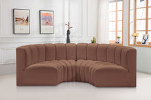 Load image into Gallery viewer, Arc - Faux Leather 4 Piece U-Shaped Modular Sofa
