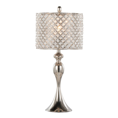 Ashland - Contemporary Table Lamp Square Clear Crystal (Set of 2) - Nickel