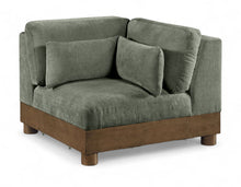 Load image into Gallery viewer, Turin - Chenille Fabric Upholstered Modular Corner Chair - Walnut Base
