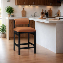 Load image into Gallery viewer, Roundhill - Faux Leather Counter Stool - Black Frame
