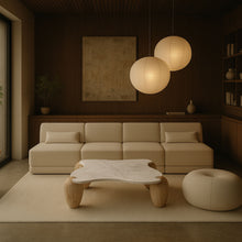 Load image into Gallery viewer, Liona - Marble And Acacia Wood Coffee Table
