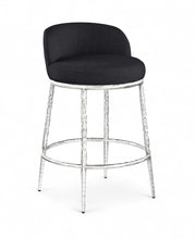 Load image into Gallery viewer, Ferro - Upholstered Counter Stool With Brushed Silver Base
