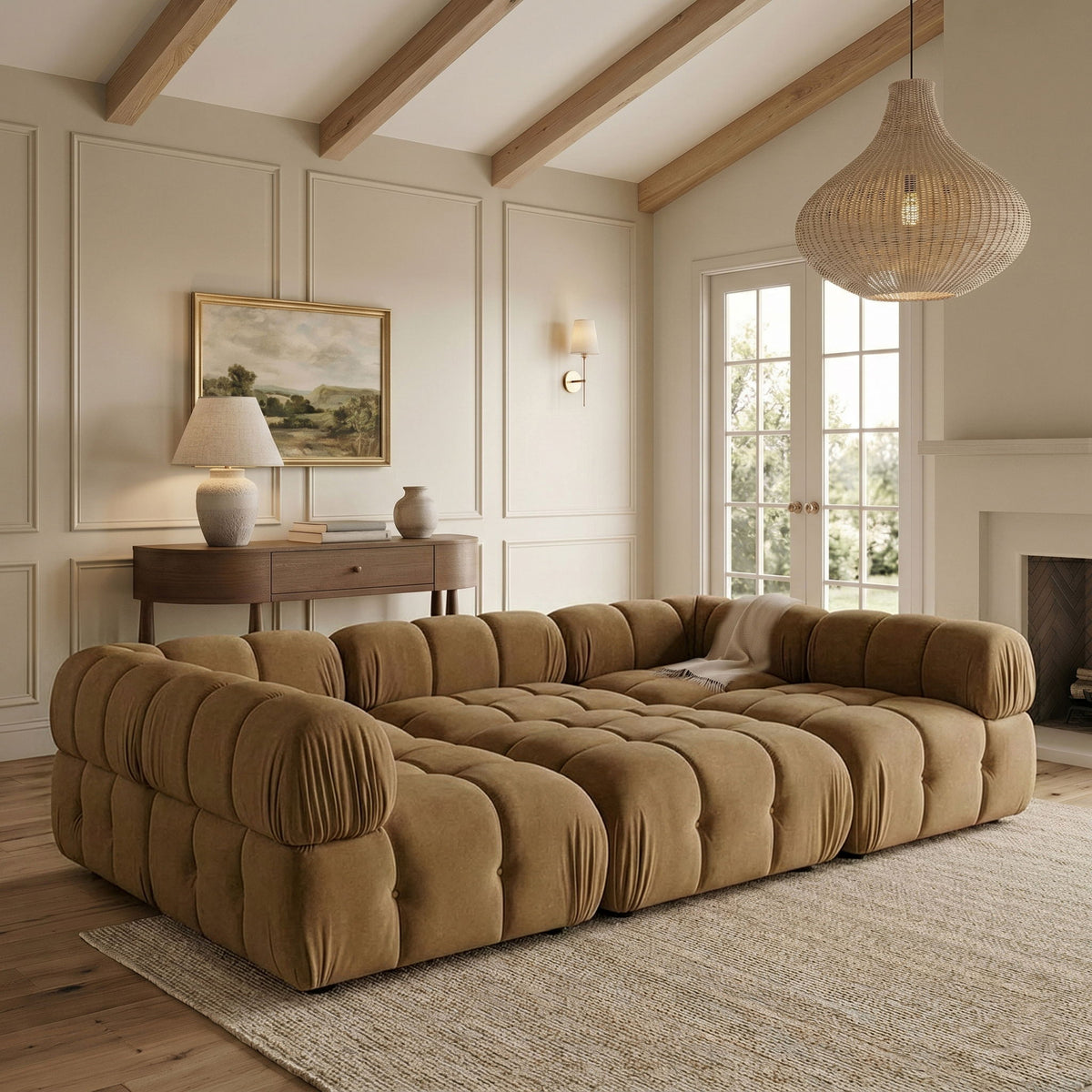 Orin - Velvet 6 Piece Modular Sectional